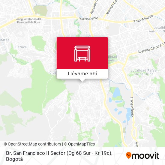 Mapa de Br. San Francisco II Sector (Dg 68 Sur - Kr 19c)