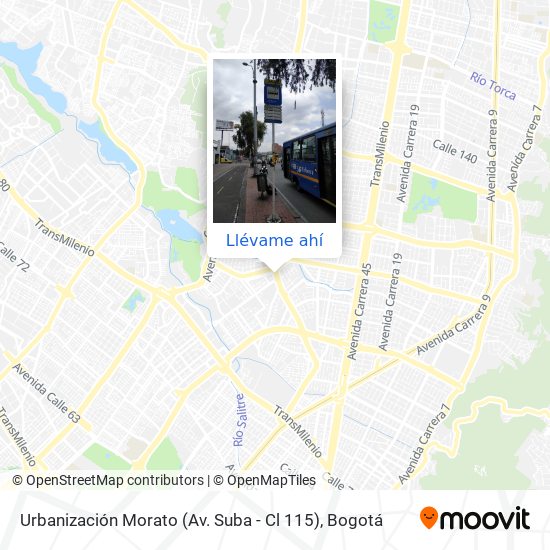 Mapa de Urbanización Morato (Av. Suba - Cl 115)