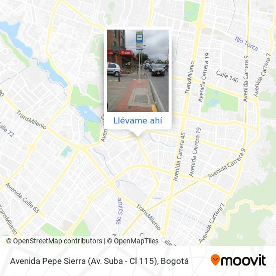 Mapa de Avenida Pepe Sierra (Av. Suba - Cl 115)