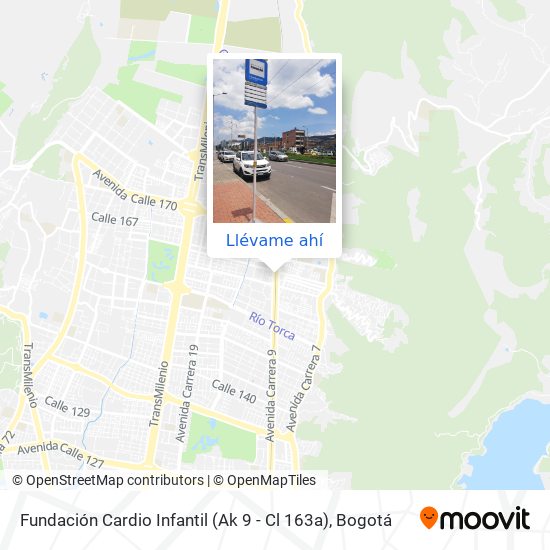 Mapa de Fundación Cardio Infantil (Ak 9 - Cl 163a)