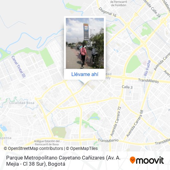 Mapa de Parque Metropolitano Cayetano Cañizares (Av. A. Mejía - Cl 38 Sur)