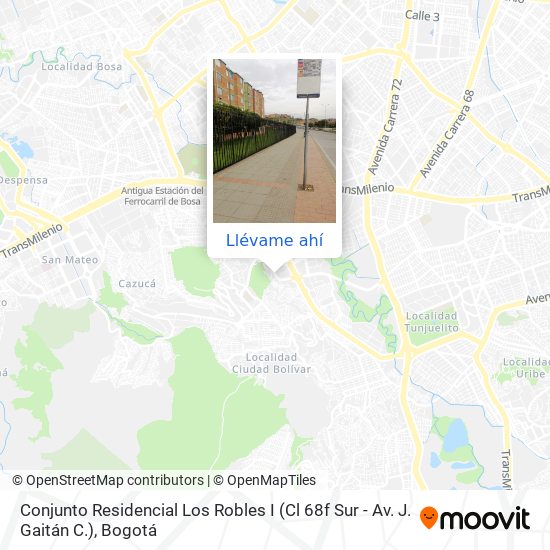 Mapa de Conjunto Residencial Los Robles I (Cl 68f Sur - Av. J. Gaitán C.)