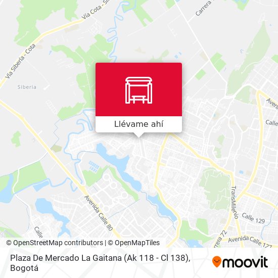 Mapa de Plaza De Mercado La Gaitana (Ak 118 - Cl 138)