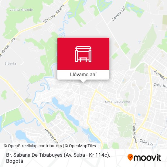 Mapa de Br. Sabana De Tibabuyes (Av. Suba - Kr 114c)