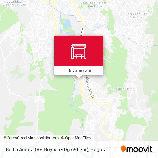 Mapa de Br. La Aurora (Av. Boyacá - Dg 69f Sur)