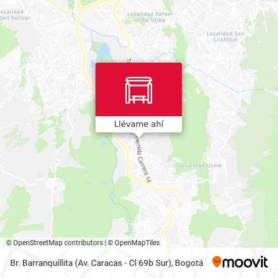 Mapa de Br. Barranquillita (Av. Caracas - Cl 69b Sur)