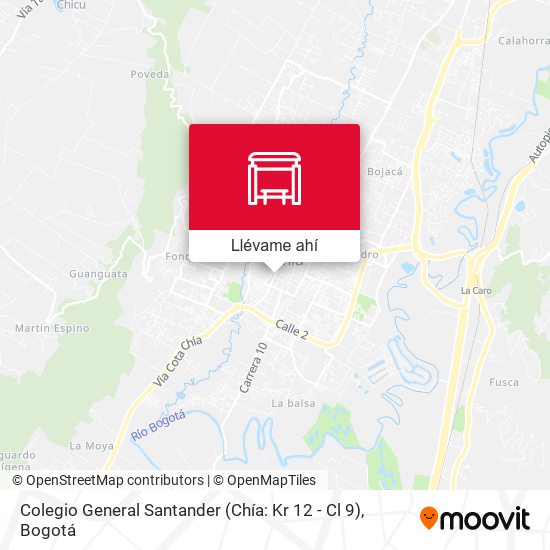 Mapa de Colegio General Santander (Chía: Kr 12 - Cl 9)