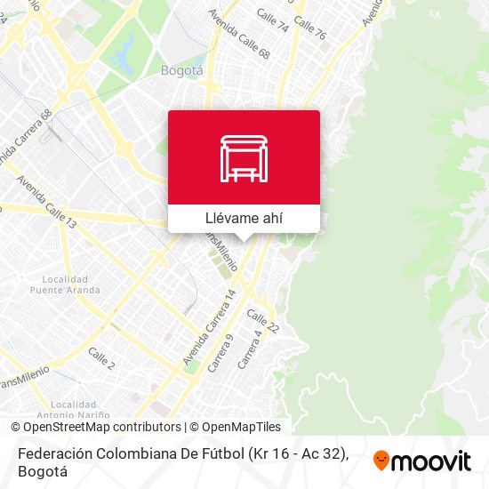 Mapa de Federación Colombiana De Fútbol (Kr 16 - Ac 32)