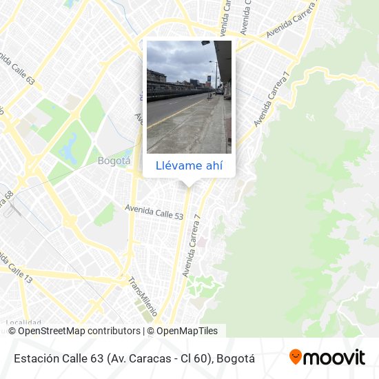 Mapa de Estación Calle 63 (Av. Caracas - Cl 60)