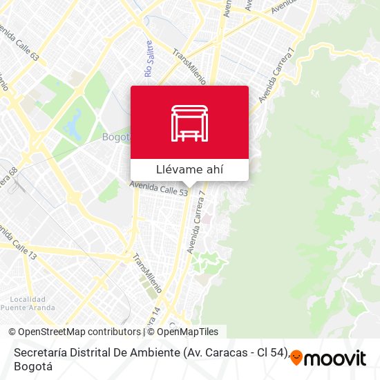 Mapa de Secretaría Distrital De Ambiente (Av. Caracas - Cl 54)