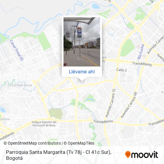 Mapa de Parroquia Santa Margarita (Tv 78j - Cl 41c Sur)
