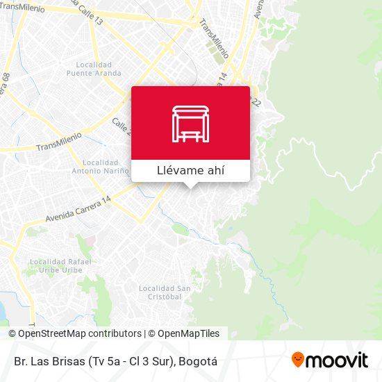 Mapa de Br. Las Brisas (Tv 5a - Cl 3 Sur)