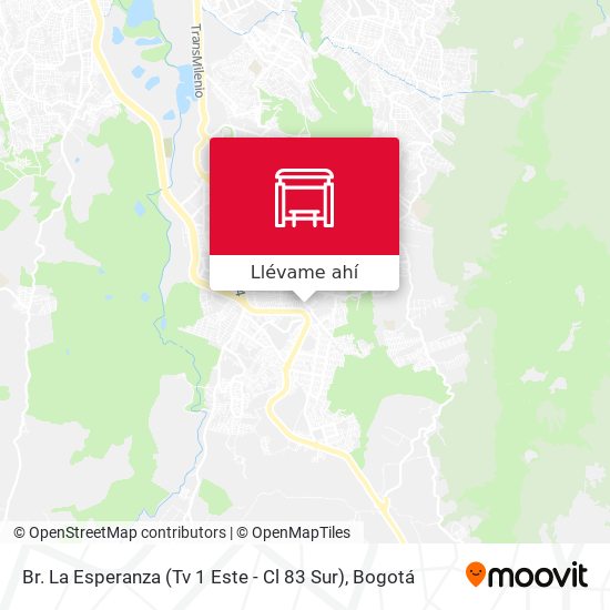 Mapa de Br. La Esperanza (Tv 1 Este - Cl 83 Sur)
