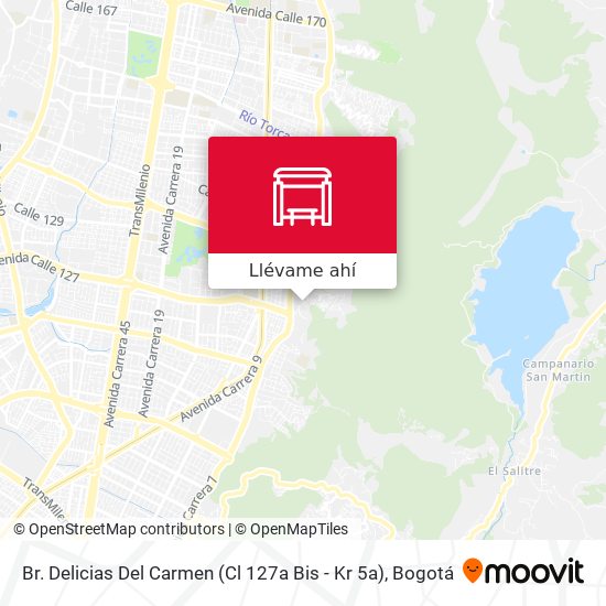 Mapa de Br. Delicias Del Carmen (Cl 127a Bis - Kr 5a)