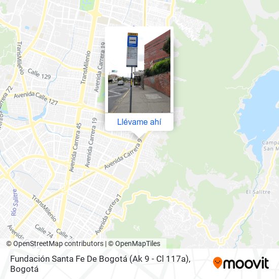 Mapa de Fundación Santa Fe De Bogotá (Ak 9 - Cl 117a)