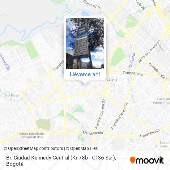 Mapa de Br. Ciudad Kennedy Central (Kr 78b - Cl 36 Sur)