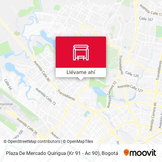 Mapa de Plaza De Mercado Quirigua (Kr 91 - Ac 90)