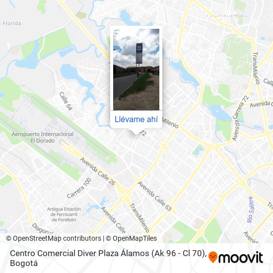 Mapa de Centro Comercial Diver Plaza Álamos (Ak 96 - Cl 70)