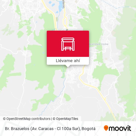 Mapa de Br. Brazuelos (Av. Caracas - Cl 100a Sur)