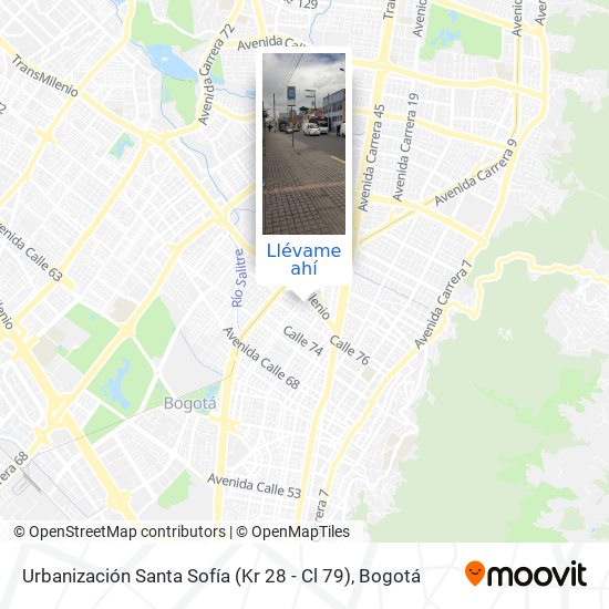 Mapa de Urbanización Santa Sofía (Kr 28 - Cl 79)