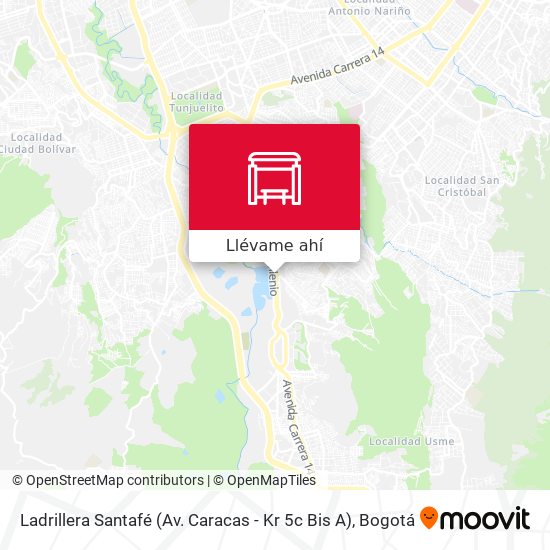 Mapa de Ladrillera Santafé (Av. Caracas - Kr 5c Bis A)