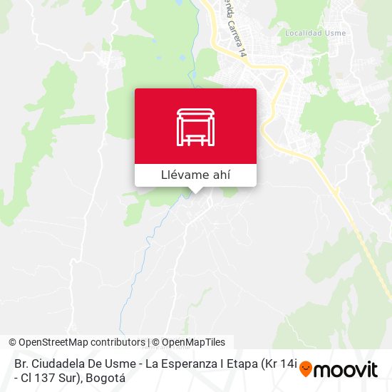 Mapa de Br. Ciudadela De Usme - La Esperanza I Etapa (Kr 14i - Cl 137 Sur)