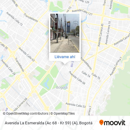Mapa de Avenida La Esmeralda (Ac 68 - Kr 59) (A)