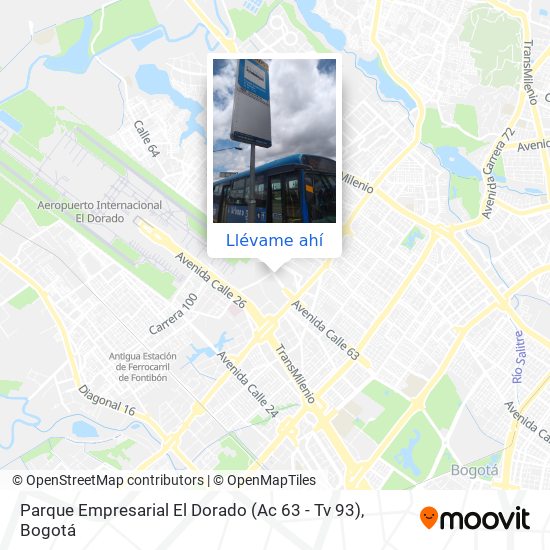 Mapa de Parque Empresarial El Dorado (Ac 63 - Tv 93)