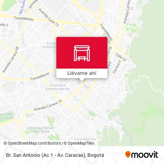Mapa de Br. San Antonio (Ac 1 - Av. Caracas)