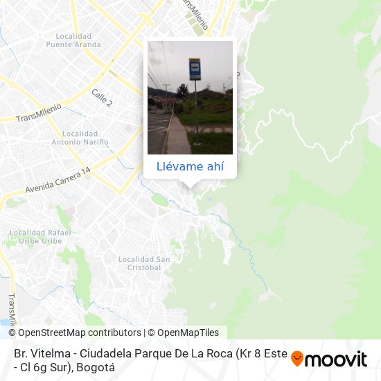 Mapa de Br. Vitelma - Ciudadela Parque De La Roca (Kr 8 Este - Cl 6g Sur)