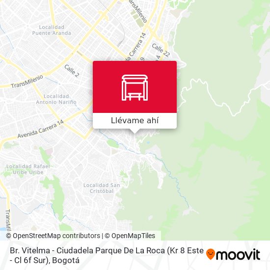Mapa de Br. Vitelma - Ciudadela Parque De La Roca (Kr 8 Este - Cl 6f Sur)
