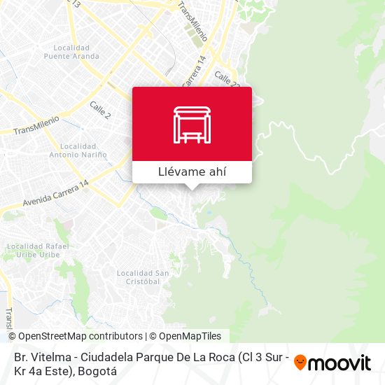 Mapa de Br. Vitelma - Ciudadela Parque De La Roca (Cl 3 Sur - Kr 4a Este)
