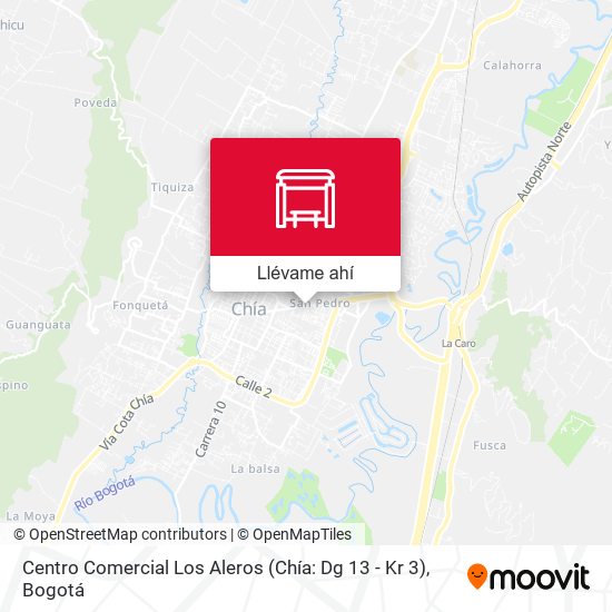 Mapa de Centro Comercial Los Aleros (Chía: Dg 13 - Kr 3)