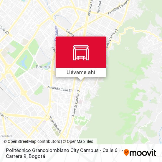 Mapa de Politécnico Grancolombiano City Campus  - Calle 61 - Carrera 9