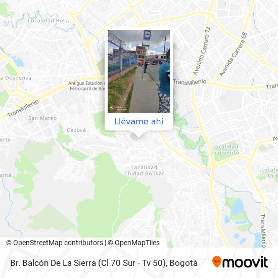 Mapa de Br. Balcón De La Sierra (Cl 70 Sur - Tv 50)