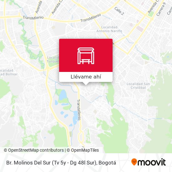 Mapa de Br. Molinos Del Sur (Tv 5y - Dg 48l Sur)