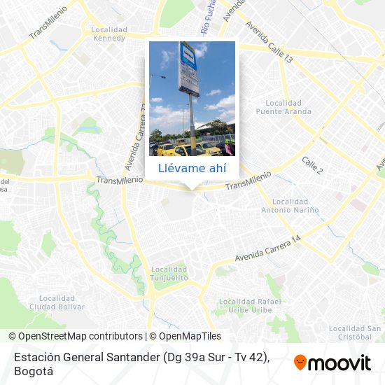 Mapa de Estación General Santander (Dg 39a Sur - Tv 42)