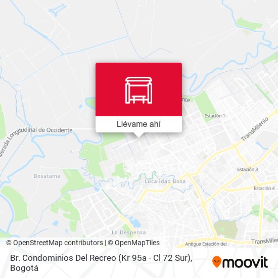 Mapa de Br. Condominios Del Recreo (Kr 95a - Cl 72 Sur)