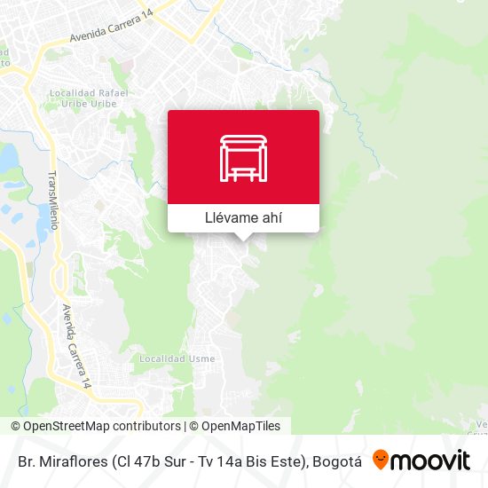 Mapa de Br. Miraflores (Cl 47b Sur - Tv 14a Bis Este)