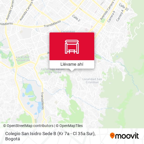 Mapa de Colegio San Isidro Sede B (Kr 7a - Cl 35a Sur)