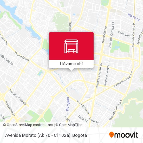 Mapa de Avenida Morato (Ak 70 - Cl 102a)