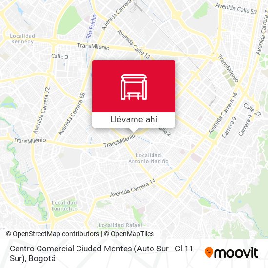 Mapa de Centro Comercial Ciudad Montes (Auto Sur - Cl 11 Sur)