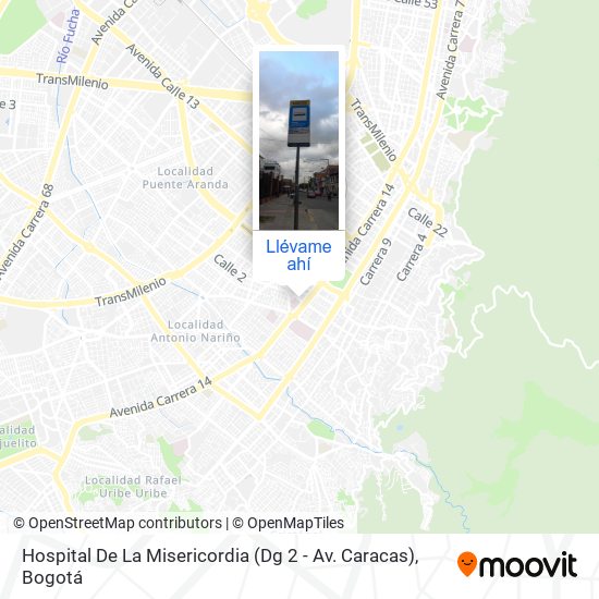 Mapa de Hospital De La Misericordia (Dg 2 - Av. Caracas)