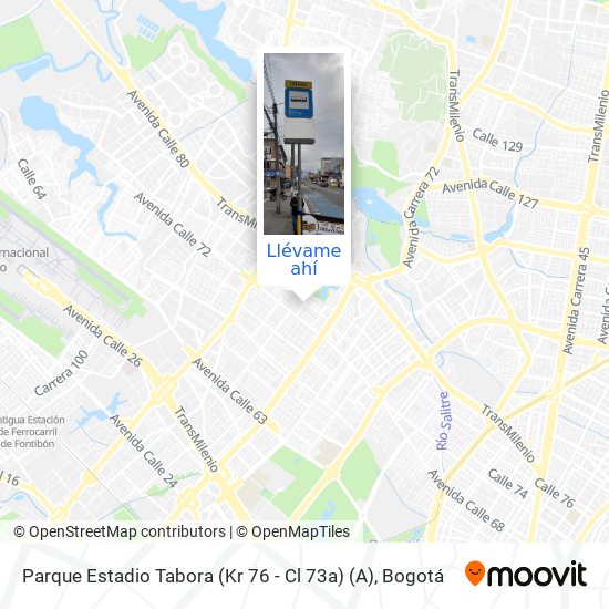 Mapa de Parque Estadio Tabora (Kr 76 - Cl 73a) (A)