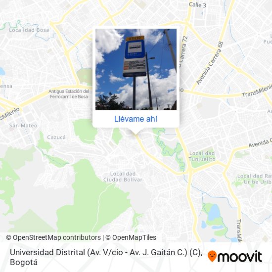 Mapa de Universidad Distrital (Av. V / cio - Av. J. Gaitán C.) (C)