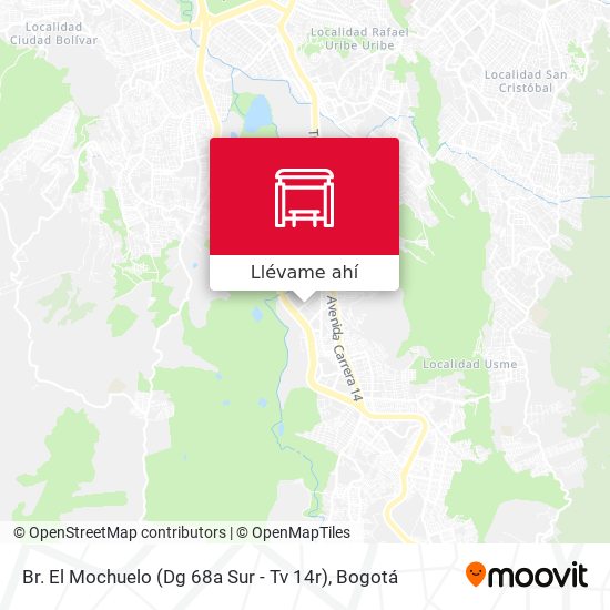 Mapa de Br. El Mochuelo (Dg 68a Sur - Tv 14r)