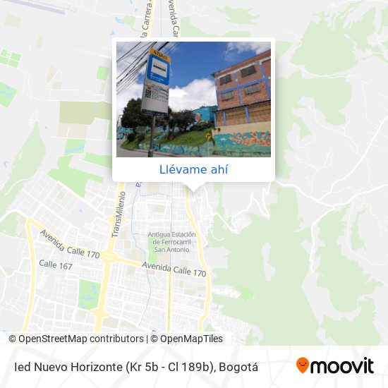 Mapa de Ied Nuevo Horizonte (Kr 5b - Cl 189b)