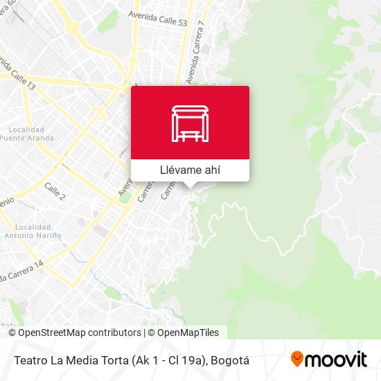 Mapa de Teatro La Media Torta (Ak 1 - Cl 19a)