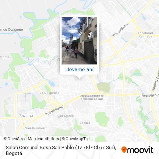 Mapa de Salón Comunal Bosa San Pablo (Tv 78l - Cl 67 Sur)