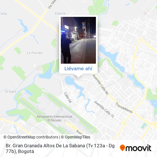 Mapa de Br. Gran Granada Altos De La Sabana (Tv 123a - Dg 77b)